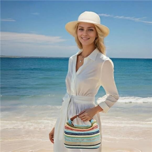 Small Straw Purses for Women Multicolor - Picture 2 of 4